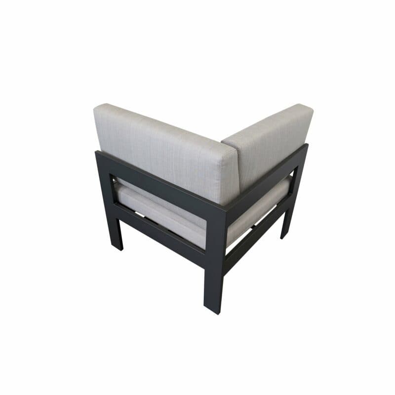 Jati&Kebon Lounge-Eckteil "Miray", Gestell Aluminum eisengrau (charcoal), Polster hellgrau