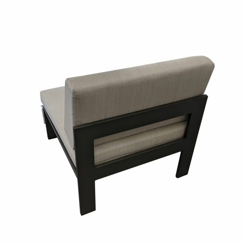 Jati&Kebon Lounge-Mittelteil "Miray", Gestell Aluminum eisengrau (charcoal), Polster hellgrau