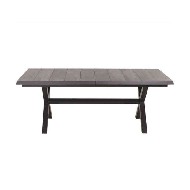 Siena Garden “Sincro“ Ausziehtisch, Gestell Aluminium anthrazit matt, Tischplatte Keramik wood grey (grau), 200/260x100 cm