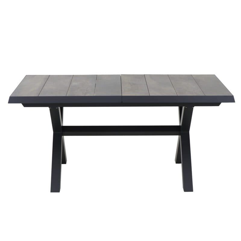 Siena Garden “Sincro“ Ausziehtisch, Gestell Aluminium anthrazit matt, Tischplatte Keramik washed grey (braun), 160/200x90 cm