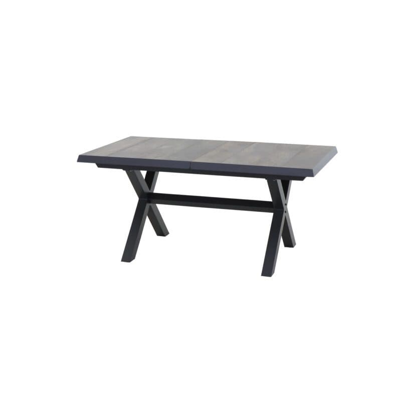 Siena Garden “Sincro“ Ausziehtisch, Gestell Aluminium anthrazit matt, Tischplatte Keramik washed grey (braun), 160/200x90 cm