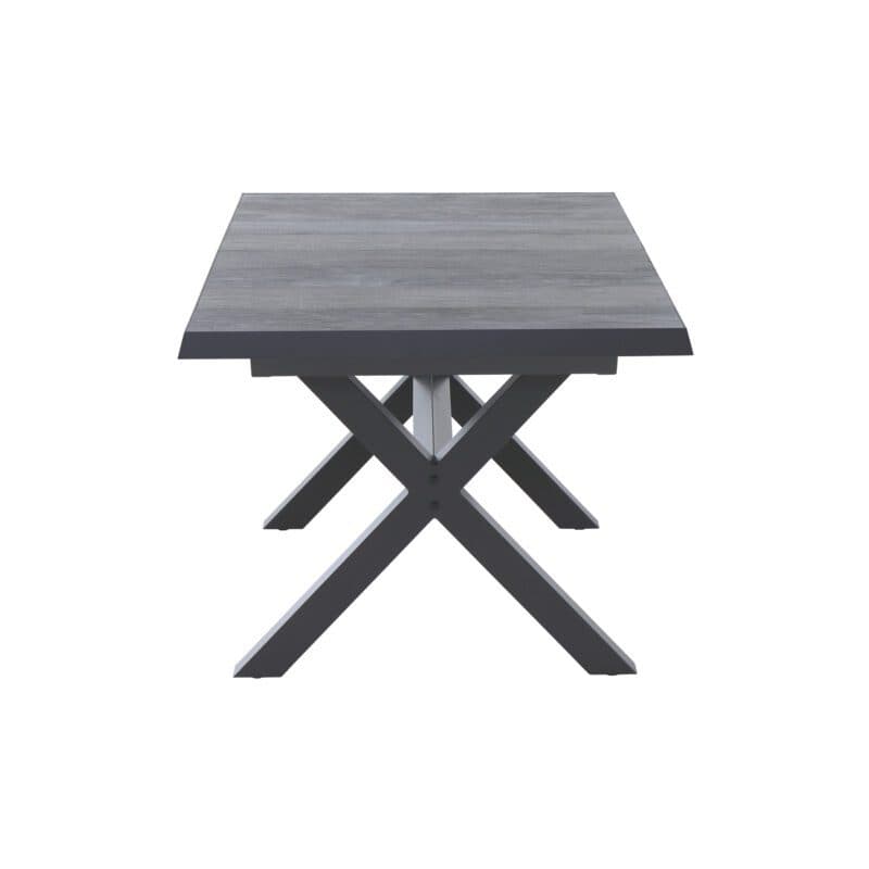 Siena Garden “Sincro“ Ausziehtisch, Gestell Aluminium anthrazit matt, Tischplatte Keramik wood grey (grau), 160/200x90 cm