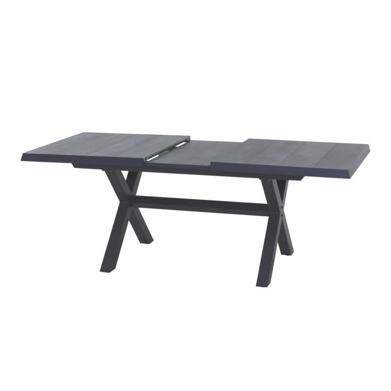 Siena Garden “Sincro“ Ausziehtisch, Gestell Aluminium anthrazit matt, Tischplatte Keramik wood grey (grau), 160/200x90 cm