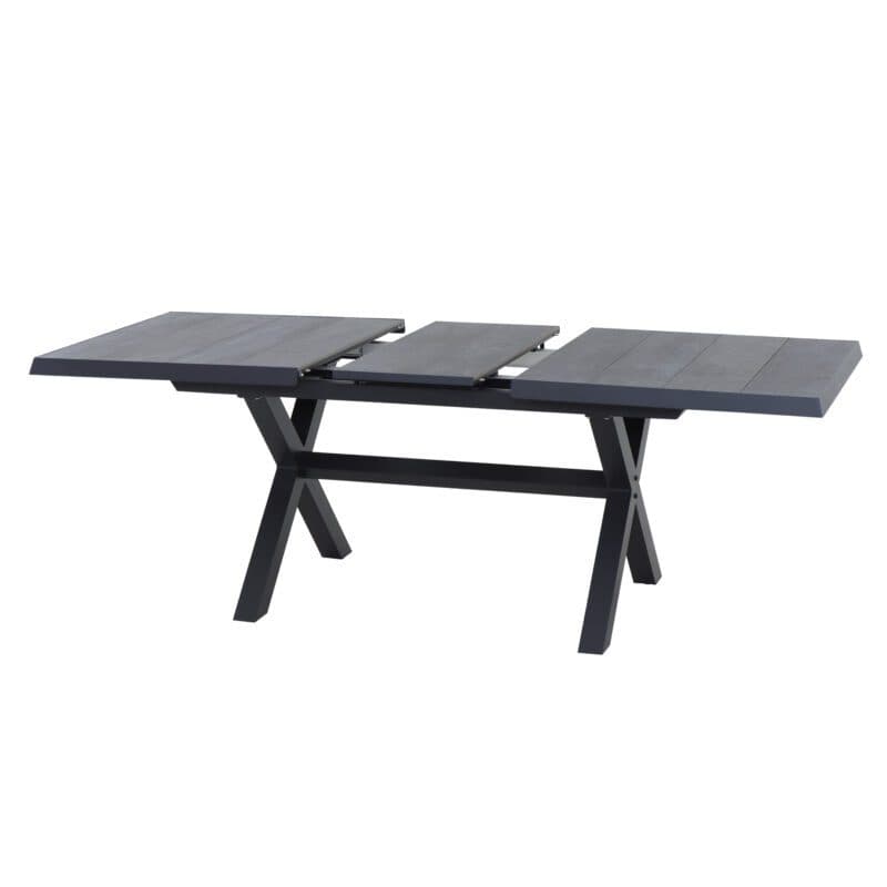 Siena Garden “Sincro“ Ausziehtisch, Gestell Aluminium anthrazit matt, Tischplatte Keramik wood grey (grau), 160/200x90 cm