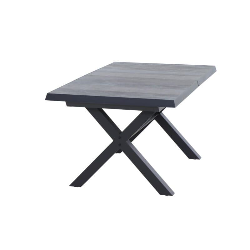Siena Garden “Sincro“ Ausziehtisch, Gestell Aluminium anthrazit matt, Tischplatte Keramik wood grey (grau), 160/200x90 cm