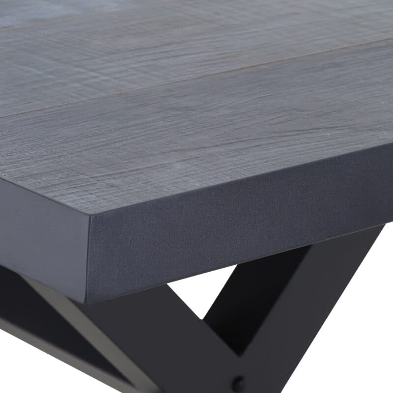 Siena Garden “Sincro“ Ausziehtisch, Gestell Aluminium anthrazit matt, Tischplatte Keramik wood grey (grau), 160/200x90 cm