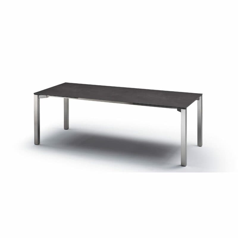 Zumsteg "Spezia" Ausziehtisch, Gestell Edelstahl, Tischplatte Keramik/Dekton