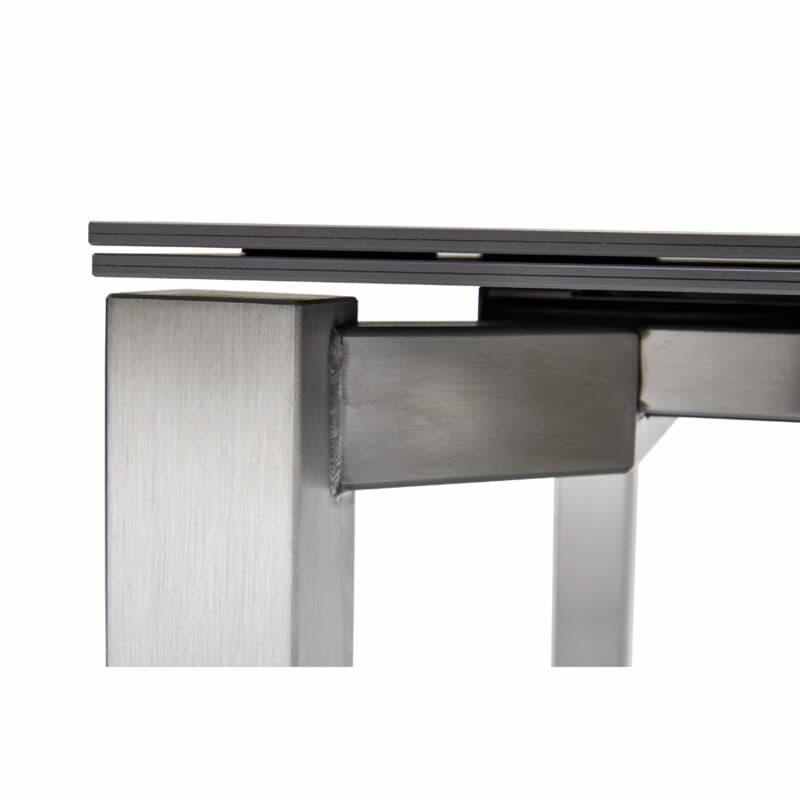Zumsteg "Spezia" Ausziehtisch, Gestell Edelstahl, Tischplatte Keramik/Dekton