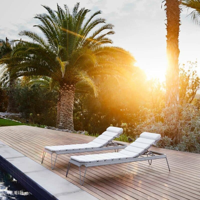 Cane-line "Breeze" Sonnenliege, Geflecht hellgrau