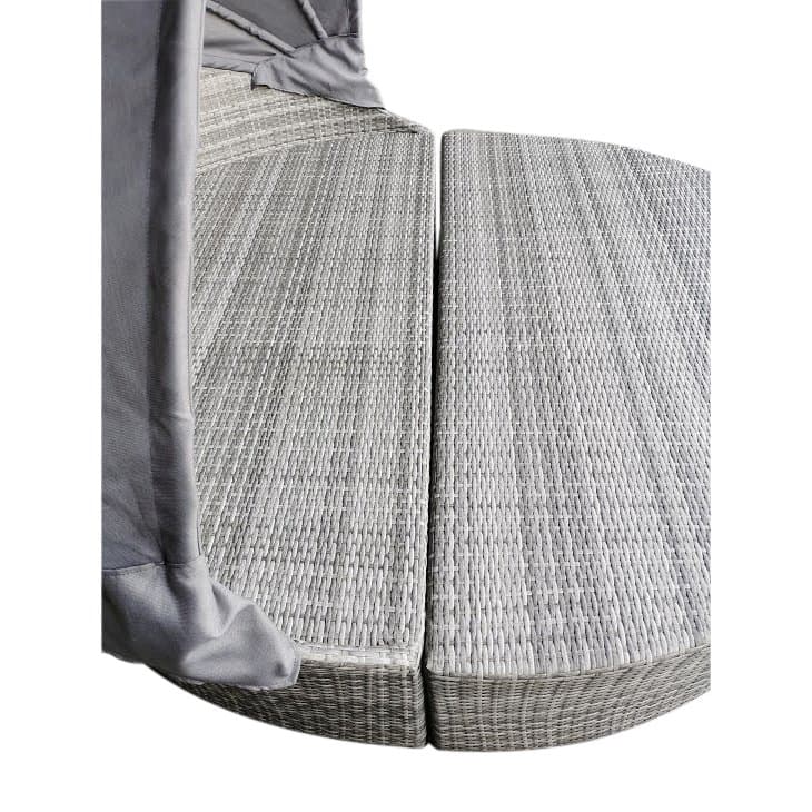 Home Islands "Taipeh" XL-Sonneninsel, Gestell Aluminium, Geflecht bicolor