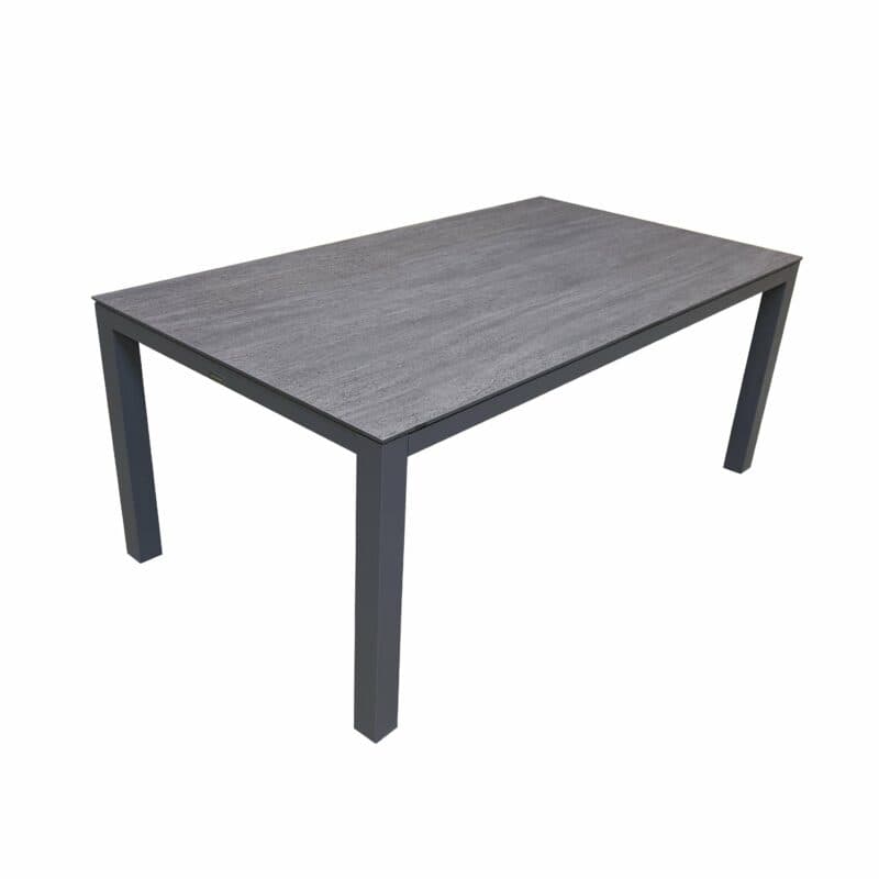 Home Islands "Dayann" Gartentisch, Gestell Aluminium charcoal (anthrazit), Tischplatte HPL dark grey