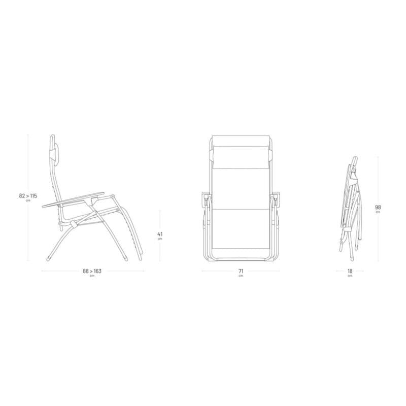 Lafuma Relaxliege "Futura BeComfort" - Maße