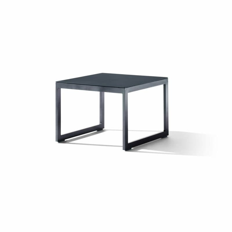 Sieger "Havanna" Loungetisch 60x44x60 cm, Alu eisengrau, Glasplatte Spraystone eisengrau