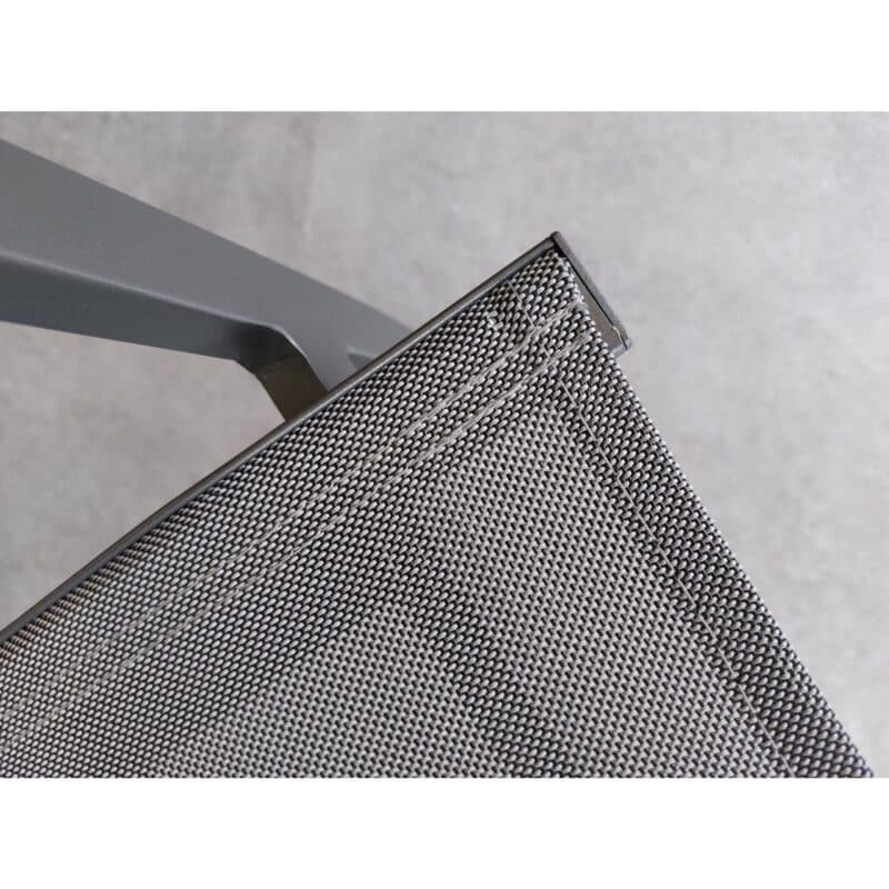 SIT Mobilia “Argentina“ Hochlehner, Gestell Aluminium anthrazit, Bespannung Textilen silber