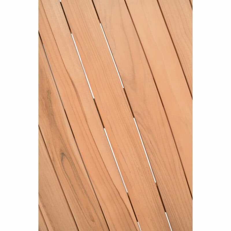 4Seasons Outdoor "Basso" Gartentisch, Gestell Aluminium anthrazit, Tischplatte Teakholz, Detail Tischplatte