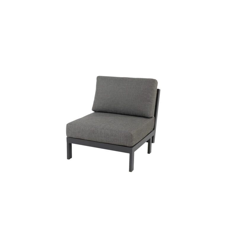 4Seasons Outdoor Lounge-Mittelteil "Empire", Alu anthrazit, inkl. Kissenset