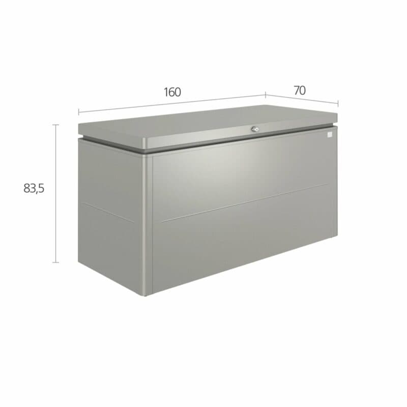 Biohort "LoungeBox" Stahlblech feuerverzinkt, quarzgrau-metallic, Größe 160