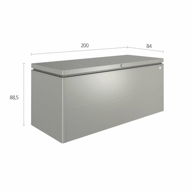Biohort "LoungeBox" Stahlblech feuerverzinkt, quarzgrau-metallic, Größe 200