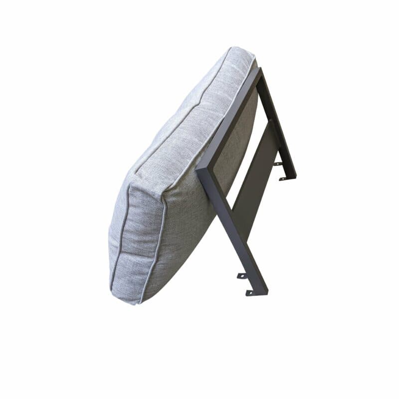 Home Islands "New Chalong" Rückenlehne für Loungehocker, Gestell Aluminium anthrazit, inkl. 1x Rückenkissen hellgrau