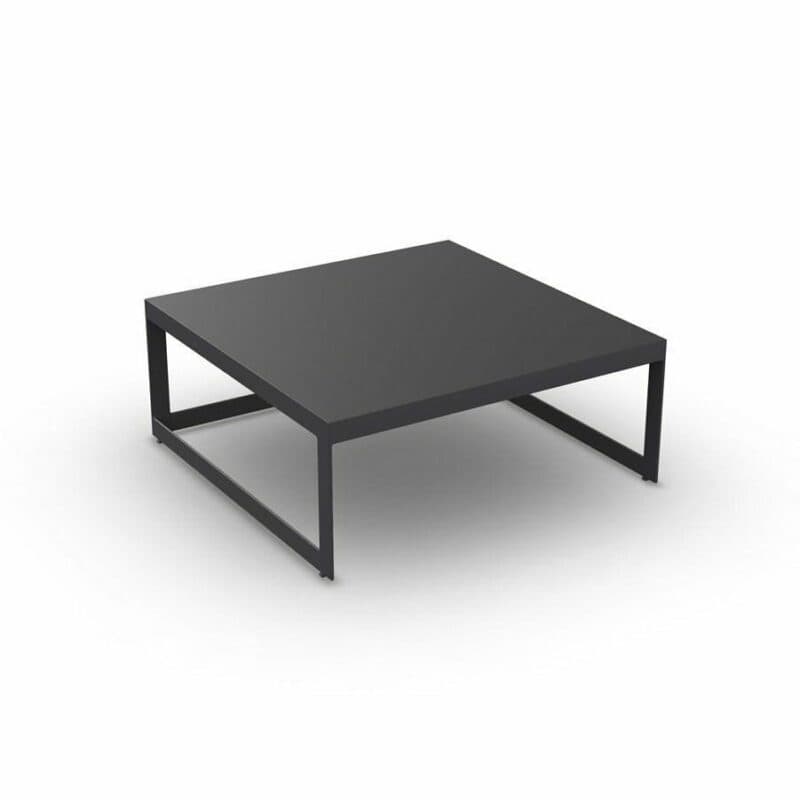 Jati&Kebon "Burford" Loungetisch, Aluminium eisengrau 90x90 cm