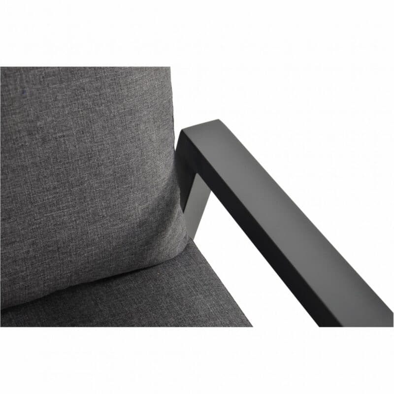 Lesli Living Loungeset 4-tlg. "Ohio", Alu charcoal, Bezug Olefin anthrazit