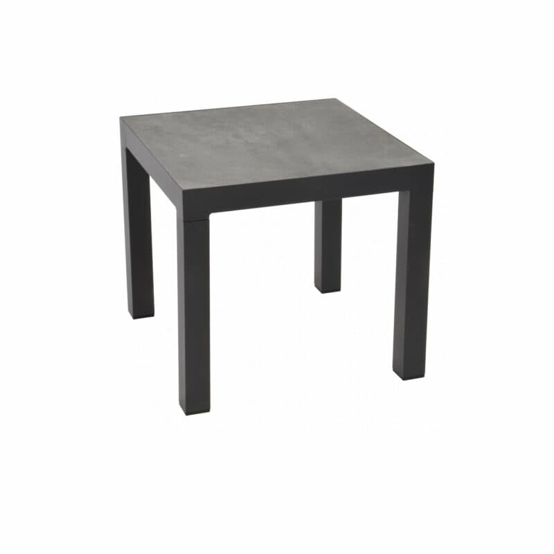 Lesli Living Beistelltisch "Ohio", 50x50 cm, Alu charcoal, Tischplatte Keramik Stone 13 mm