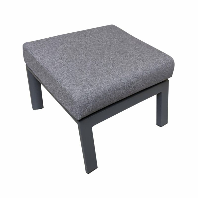 Lesli Living Loungehocker "Ohio", Gestell Alu anthrazit, Sitzkissen Olefin anthrazit