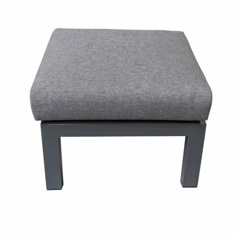 Lesli Living Loungehocker "Ohio", Gestell Alu anthrazit, Sitzkissen Olefin anthrazit