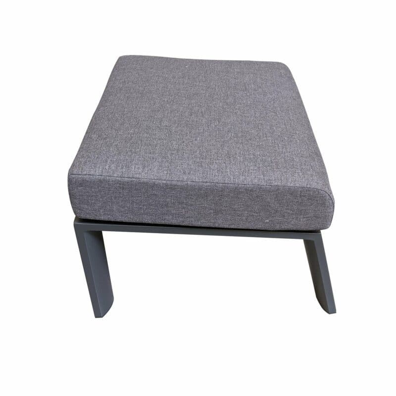 Lesli Living Loungehocker "Ohio", Gestell Alu anthrazit, Sitzkissen Olefin anthrazit