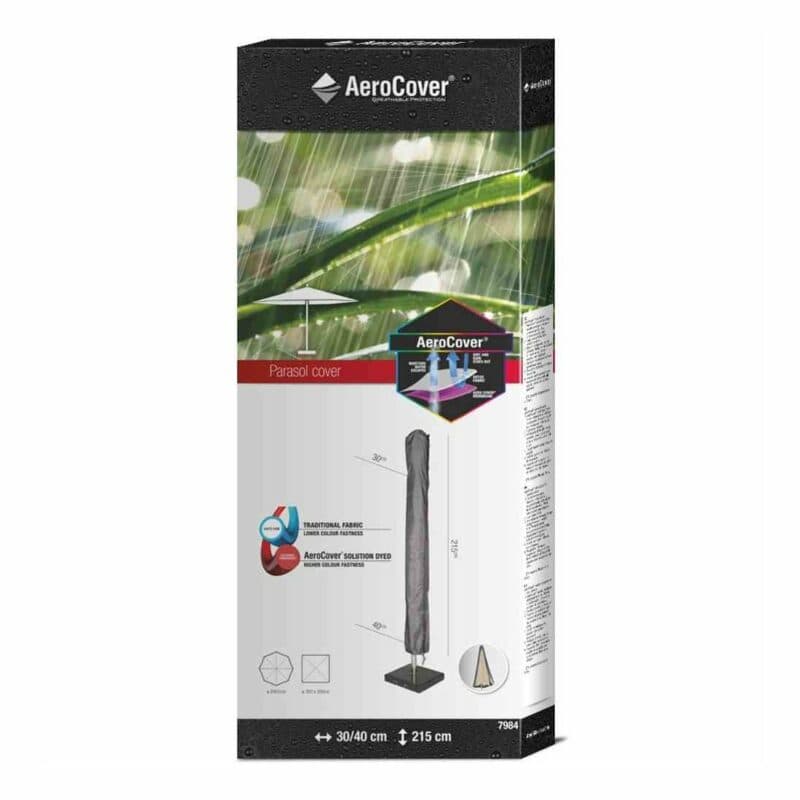 AeroCover Sonnenschirm-Schutzhülle - H215x30/40 cm für Mittelmastschirme bis Ø 400 cm