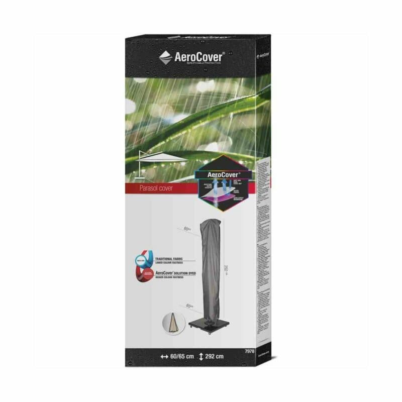 AeroCover Ampelschirm-Schutzhülle - H292x60/65 cm für Ampelschirme 300x400 cm und geradem Stock