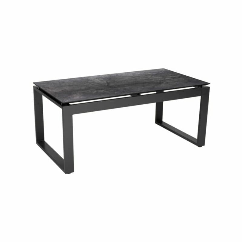 Stern "Allround" Beistelltisch, Gestell Aluminium anthrazit, Tischplatte HPL dark marble