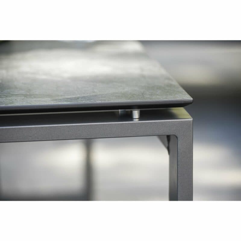 Stern "Allround" Beistelltisch, Gestell Aluminium anthrazit, Tischplatte HPL dark marble