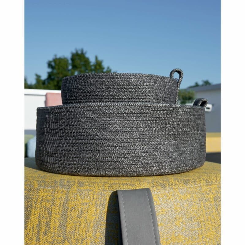 Stern Korb-Set 2-tlg., schiefergrau