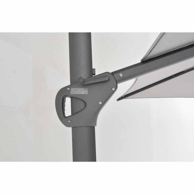 4Seasons Outdoor "Hacienda" Pendelschirm 300x400 cm, Gestell Aluminium anthrazit, Bezug Solefin mid grey, Detail Kurbel