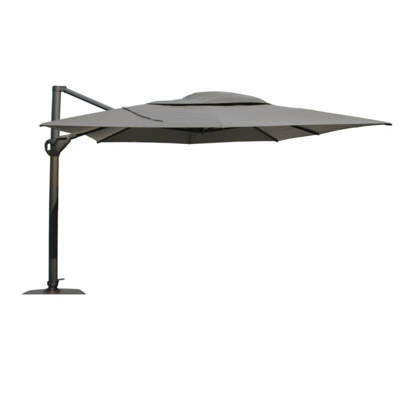 4Seasons Outdoor Pendelschirm "Hacienda", Größe 300x400 cm, Alu anthrazit, Stoff charcoal