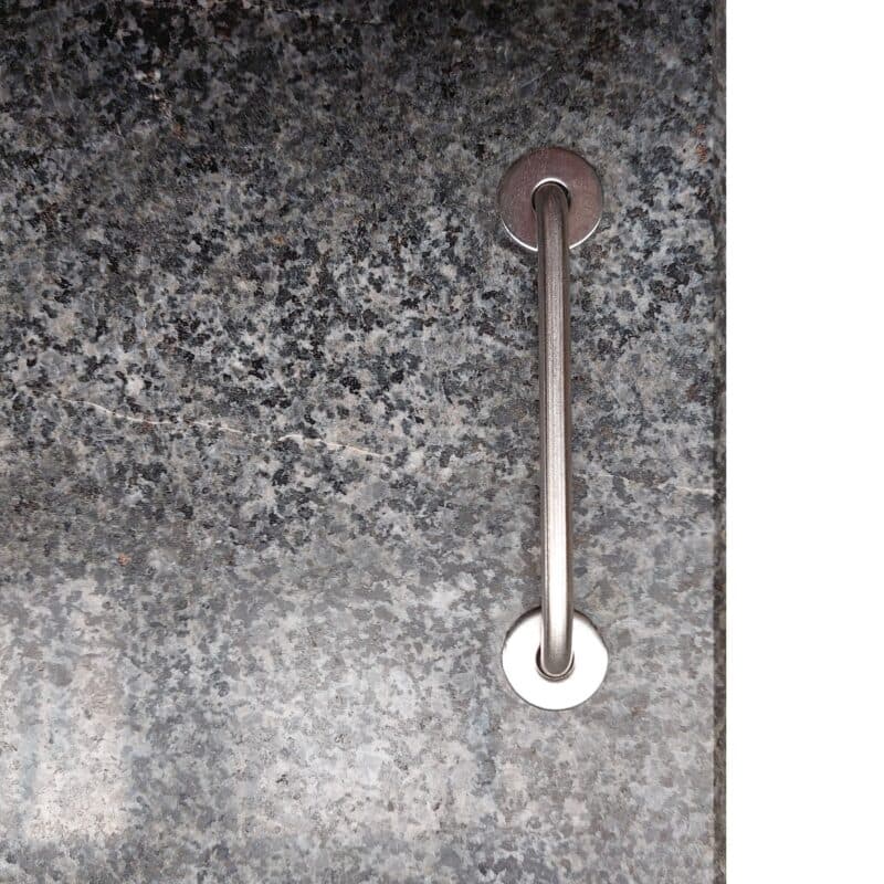 4Seasons Outdoor Granitsockel, anthrazit, mit Griffen