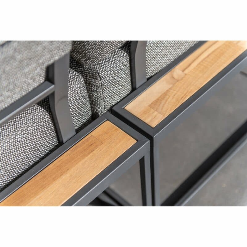 4Seasons Outdoor Loungemodul "Patio", Edelstahl anthrazit, Applikation Teak