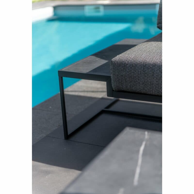 4Seasons Outdoor Loungemodul "Patio", Edelstahl anthrazit, Ablage Keramik