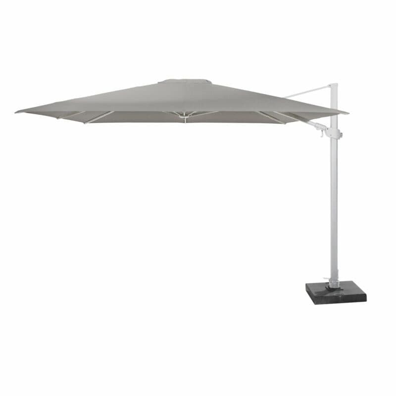 4Seasons Outdoor Pendelschirm "Siesta Premium", Gestell Alu weiß, Bezug charcoal