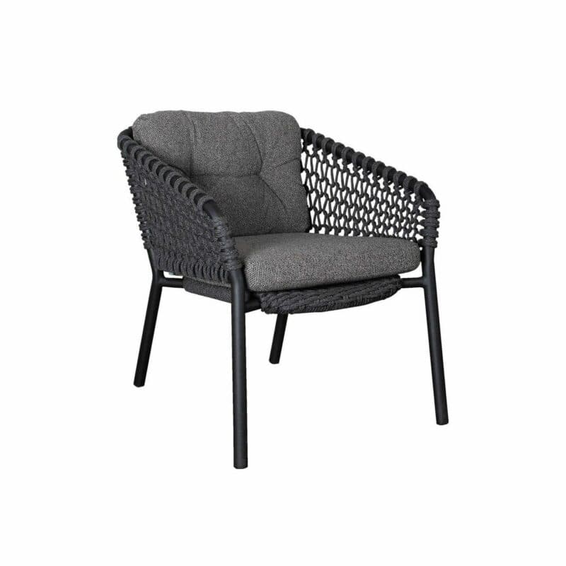 Cane-line "Ocean" Loungesessel, Soft Rope dark grey mit Kissensatz dark grey
