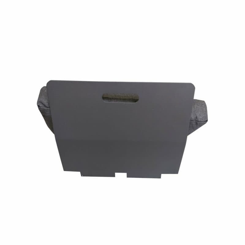 Jati&Kebon "Livio" Rückenlehne, Alu Eisengrau mit Kissen Natté Sooty