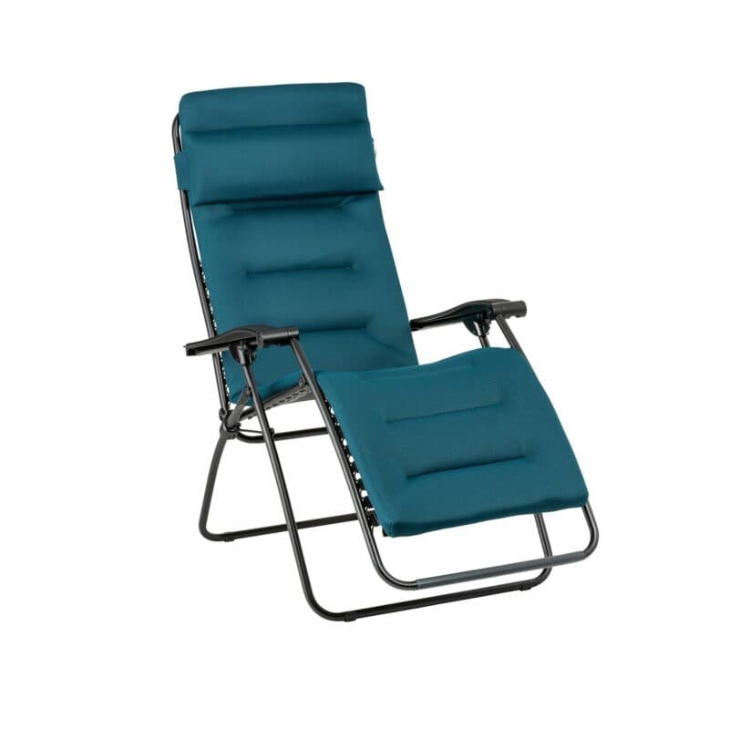 Lafuma Relaxsessel "RSX Clip", Stahlrohr schwarz, Textilgewebe AIR COMFORT® coral