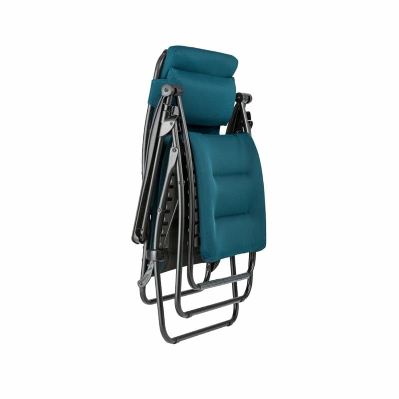 Lafuma Relaxsessel "RSX Clip", Stahlrohr schwarz, Textilgewebe AIR COMFORT® coral