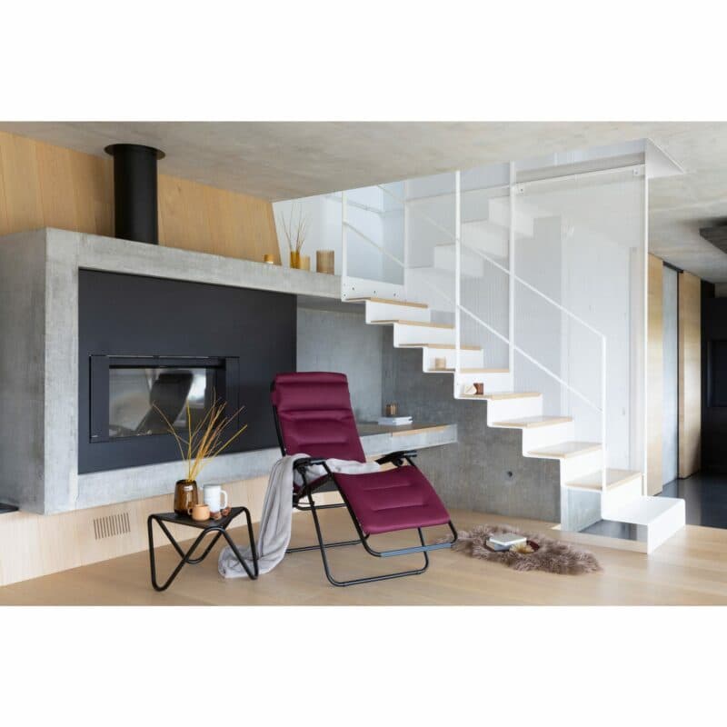 Lafuma "RSX Clip" Relaxsessel, Stahl schwarz, Air Comfort® bordeaux © LAFUMA MOBILIER - Pierrick Verny