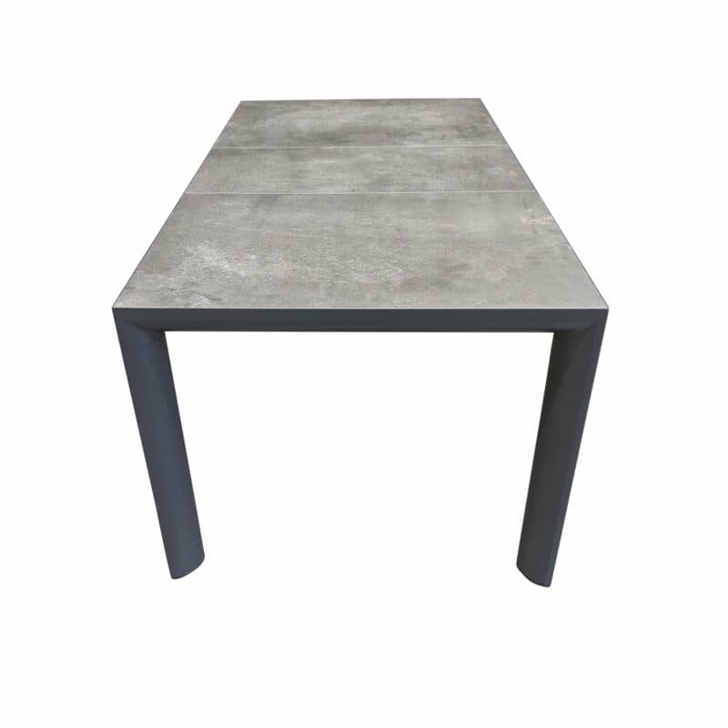Lesli Living "Murcia" Gartentisch 160x90 cm, Alu charcoal, Tischplatte Keramik stone