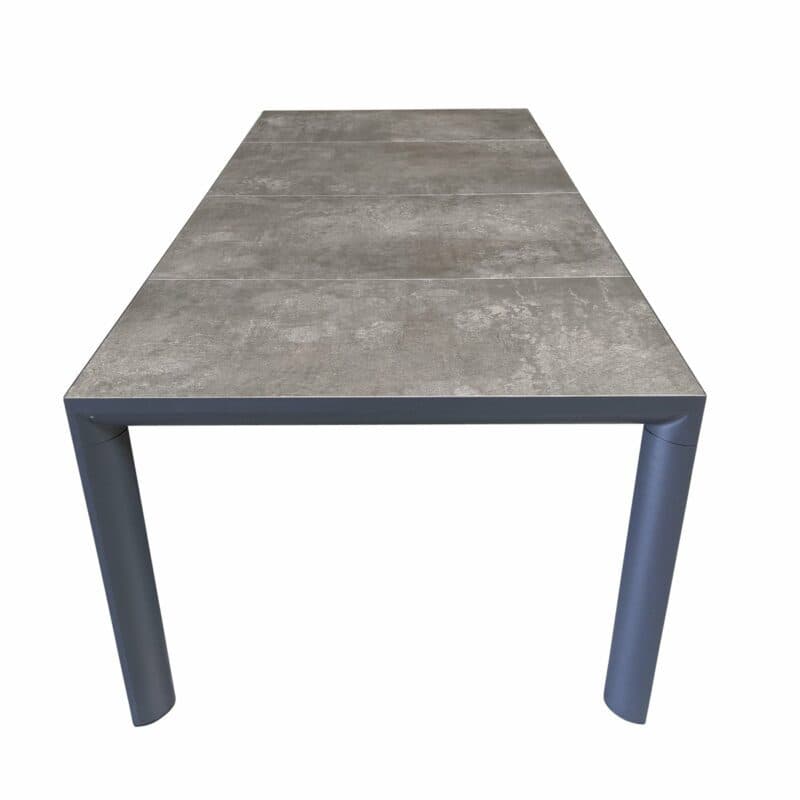 Lesli Living "Murcia" Gartentisch 220x100 cm, Alu charcoal, Tischplatte Keramik stone