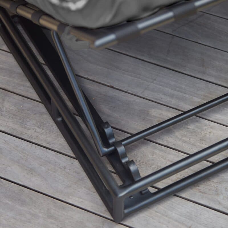 Hartman "Emma" Daybed, Gestell Aluminium schwarz, Sunbrella Mid Grey