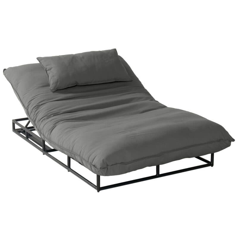 Hartman "Emma" Daybed, Gestell Aluminium schwarz, Sunbrella Mid Grey