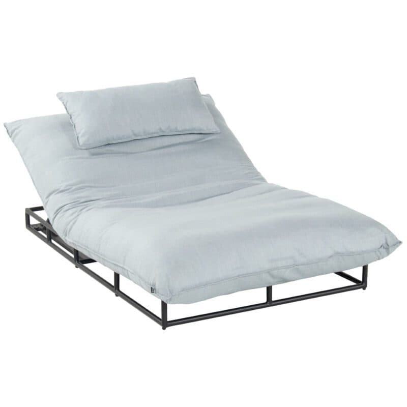 Hartman "Emma" Daybed, Gestell Aluminium schwarz, Sunbrella Sky Blue